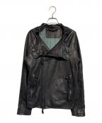 CHRISTIAN PEAUクリスチャンポー）の古着「レザーライダースジャケット」｜ブラック