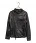 CHRISTIAN PEAU (クリスチャンポー) レザーライダースジャケット ブラック サイズ:38：16000円