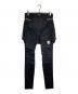 UNDERCOVER（アンダーカバー）の古着「シャツドッキングパンツ/shirt parts docking pants」｜ブラック