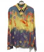 SUPREMEシュプリーム）の古着「Batik Print Rayon Shirt」｜レッド×イエロー