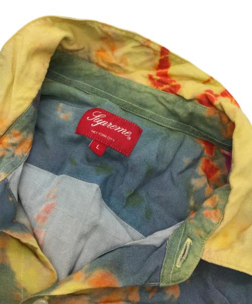 SUPREME（シュプリーム）Supreme (シュプリーム) Batik Print Rayon Shirt レッド×イエロー サイズ:Ｌの古着・服飾アイテム