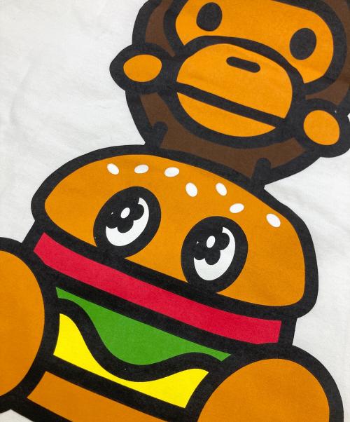 A BATHING APE（アベイシングエイプ）A BATHING APE (アベイシングエイプ) BABY MILO TEE ホワイト サイズ:	SIZE Lの古着・服飾アイテム