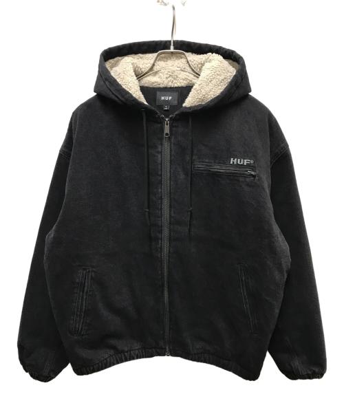 HUF（ハフ）HUF (ハフ) ジップアップパーカー ブラック サイズ:Sの古着・服飾アイテム
