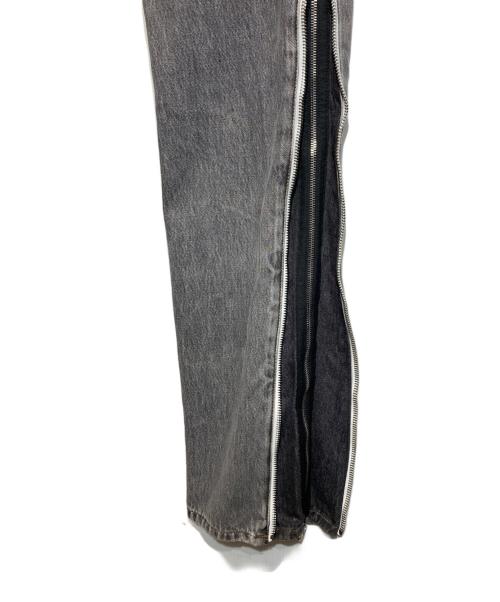 DIESEL（ディーゼル）DIESEL (ディーゼル) Straight Zip Jeans/ストレートジップジーンズ グレー サイズ:26の古着・服飾アイテム