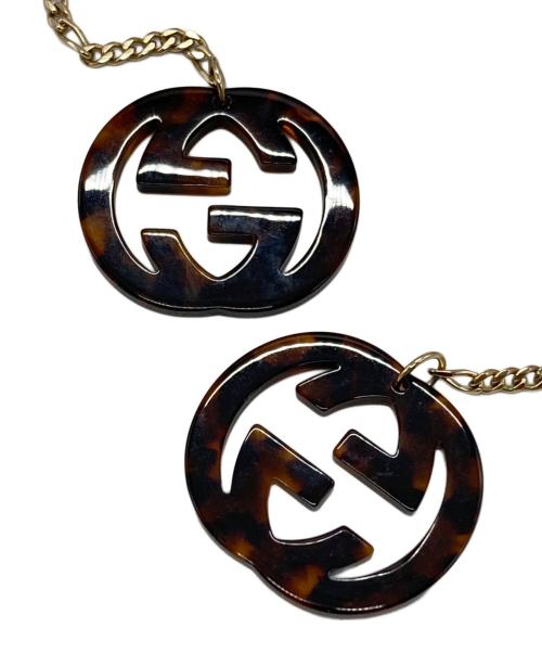 GUCCI（グッチ）GUCCI (グッチ) Includes Chain Sunglasses ピンク サイズ:59□16-145の古着・服飾アイテム