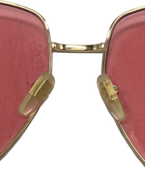 GUCCI（グッチ）GUCCI (グッチ) Includes Chain Sunglasses ピンク サイズ:59□16-145の古着・服飾アイテム