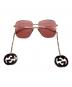 GUCCI（グッチ）の古着「Includes Chain Sunglasses」｜ピンク