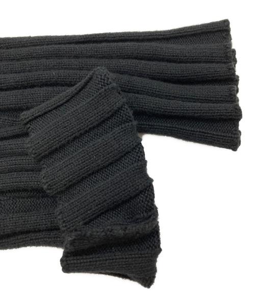 MM6 Maison Margiela（エムエムシックスメゾンマルジェラ）MM6 Maison Margiela (エムエムシックスメゾンマルジェラ) LOGO RIBBED ZIP SWEATER ブラック サイズ:Sの古着・服飾アイテム