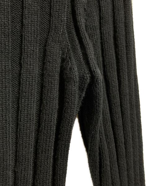 MM6 Maison Margiela（エムエムシックスメゾンマルジェラ）MM6 Maison Margiela (エムエムシックスメゾンマルジェラ) LOGO RIBBED ZIP SWEATER ブラック サイズ:Sの古着・服飾アイテム