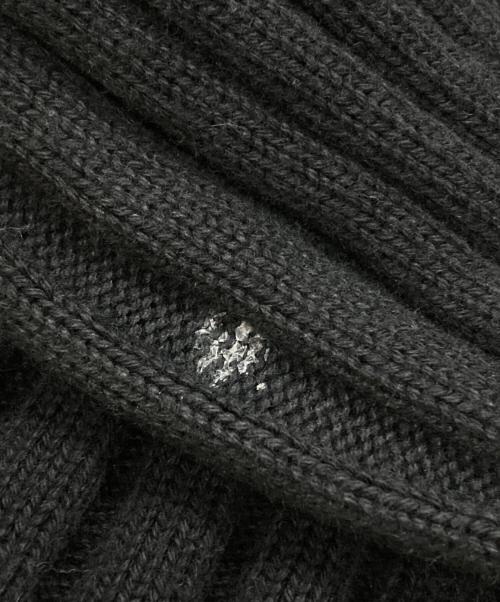 MM6 Maison Margiela（エムエムシックスメゾンマルジェラ）MM6 Maison Margiela (エムエムシックスメゾンマルジェラ) LOGO RIBBED ZIP SWEATER ブラック サイズ:Sの古着・服飾アイテム