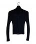 MM6 Maison Margiela (エムエムシックスメゾンマルジェラ) LOGO RIBBED ZIP SWEATER ブラック サイズ:S：20000円