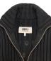 中古・古着 MM6 Maison Margiela (エムエムシックスメゾンマルジェラ) LOGO RIBBED ZIP SWEATER ブラック サイズ:S：20000円