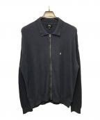 ）の古着「LIGHT WEIGHT LS ZIP POLO」｜ネイビー