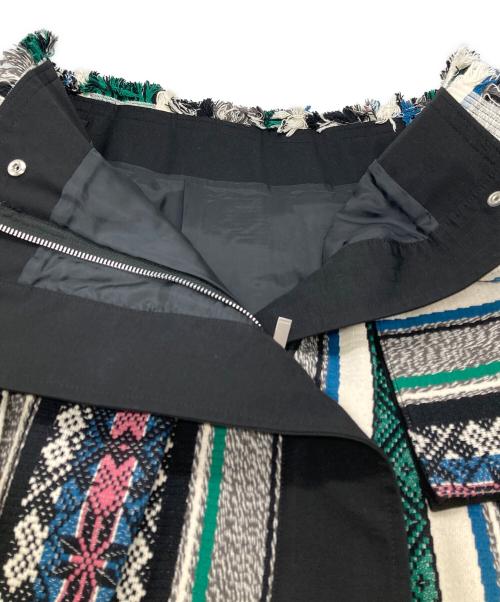 sacai（サカイ）sacai (サカイ) Rug Jacquard Knit Skirt/ラグジャカードニットスカート グリーン サイズ:2の古着・服飾アイテム