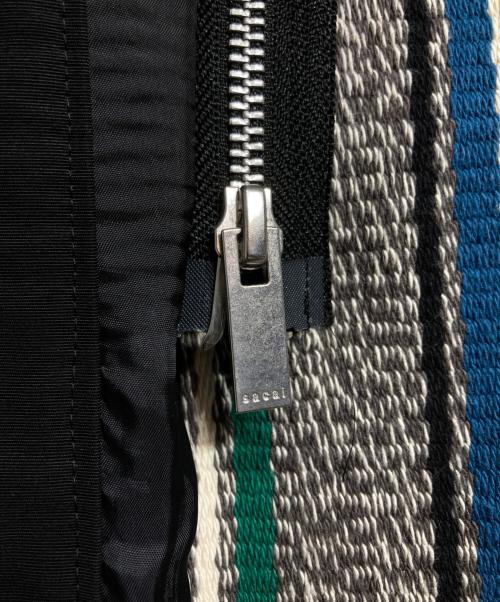 sacai（サカイ）sacai (サカイ) Rug Jacquard Knit Skirt/ラグジャカードニットスカート グリーン サイズ:2の古着・服飾アイテム