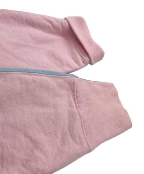 SUPREME（シュプリーム）Supreme (シュプリーム) S logo split hooded sweatshirt ブルー×ピンク サイズ:Sの古着・服飾アイテム