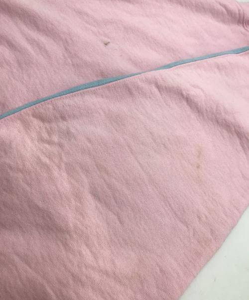 SUPREME（シュプリーム）Supreme (シュプリーム) S logo split hooded sweatshirt ブルー×ピンク サイズ:Sの古着・服飾アイテム