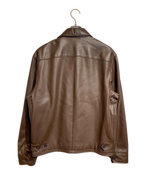 POLO RALPH LAUREN（ポロ・ラルフローレン）POLO RALPH LAUREN (ポロ・ラルフローレン) スウィングレザーブルゾン ブラウン サイズ:Ｍの古着・服飾アイテム