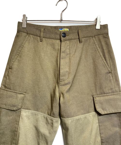 LOEWE（ロエベ）LOEWE (ロエベ) 3トーンカーゴパンツ/パッチワークワイドパンツ/3-tone cargo pants ベージュ×ピンク サイズ:46の古着・服飾アイテム