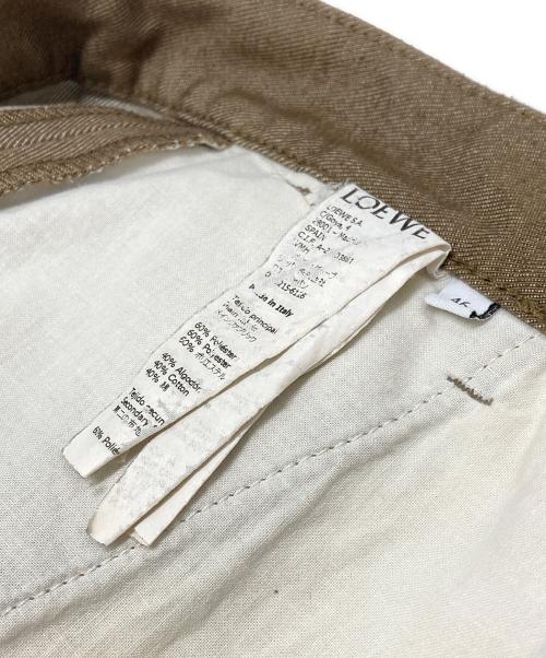 LOEWE（ロエベ）LOEWE (ロエベ) 3トーンカーゴパンツ/パッチワークワイドパンツ/3-tone cargo pants ベージュ×ピンク サイズ:46の古着・服飾アイテム