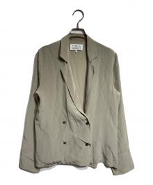 Maison Margiela（メゾンマルジェラ）の古着「シルクダブルシャツジャケット/Silk Double Shirt Jacket」｜ベージュ