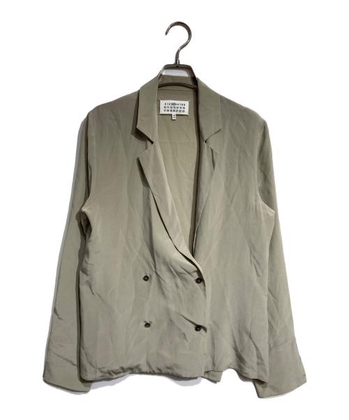 Maison Margiela（メゾンマルジェラ）Maison Margiela (メゾンマルジェラ) シルクダブルシャツジャケット/Silk Double Shirt Jacket ベージュ サイズ:40の古着・服飾アイテム