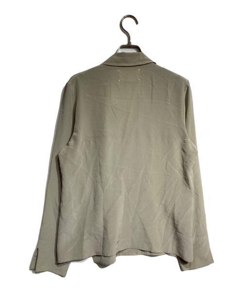 Maison Margiela（メゾンマルジェラ）Maison Margiela (メゾンマルジェラ) シルクダブルシャツジャケット/Silk Double Shirt Jacket ベージュ サイズ:40の古着・服飾アイテム