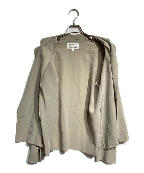 Maison Margiela（メゾンマルジェラ）Maison Margiela (メゾンマルジェラ) シルクダブルシャツジャケット/Silk Double Shirt Jacket ベージュ サイズ:40の古着・服飾アイテム