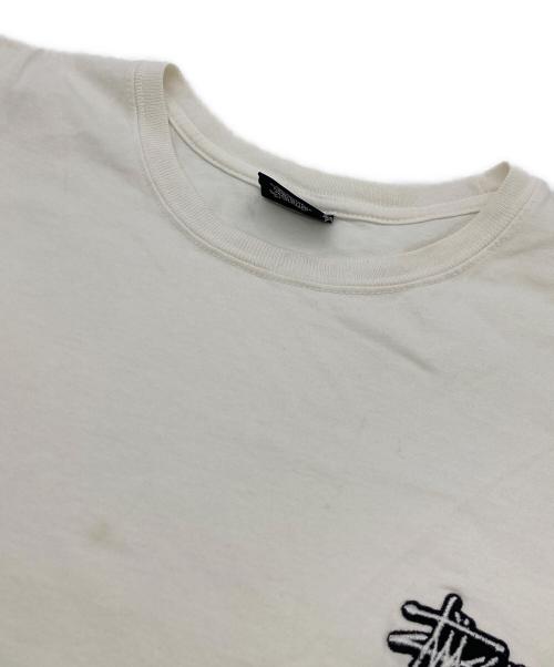 stussy（ステューシー）stussy (ステューシー) スプレーデザインTシャツ ホワイト サイズ:SIZE Lの古着・服飾アイテム