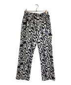 Needlesニードルズ）の古着「別注 Track Pants Poly Jq/トラックパンツ」｜ブラック×ホワイト