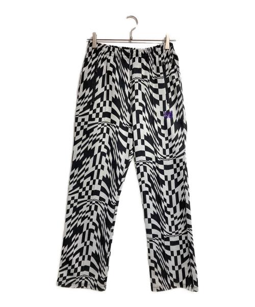 Needles（ニードルズ）Needles (ニードルズ) 別注 Track Pants Poly Jq/トラックパンツ ブラック×ホワイト サイズ:XSの古着・服飾アイテム