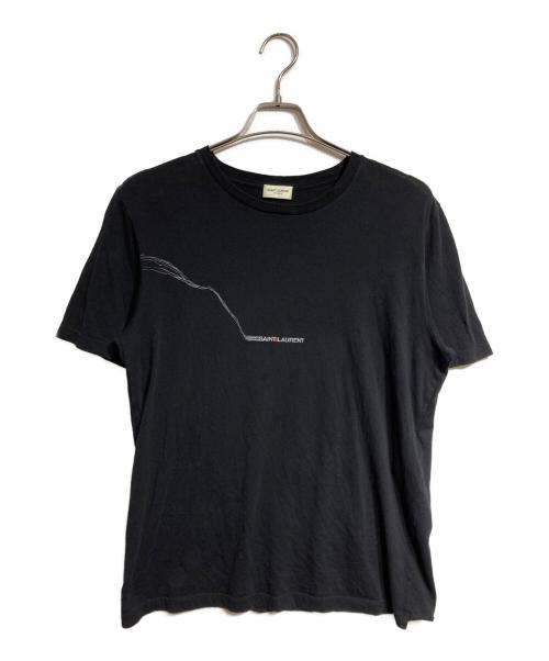 Saint Laurent Paris（サンローランパリ）Saint Laurent Paris (サンローランパリ) ロゴTシャツ/logo t-shirt ブラック サイズ:Sの古着・服飾アイテム