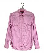 COMME des GARCONS HOMMEコムデギャルソン オム）の古着「ダブルポケットシャツ/Double Poket Shirt」｜ピンク