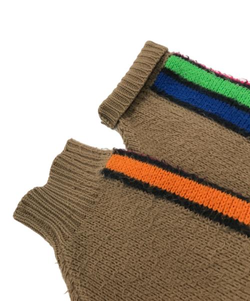 SUPREME（シュプリーム）Supreme (シュプリーム) Sleeve Stripe Zip Up Sweater ブラウン サイズ:Mの古着・服飾アイテム