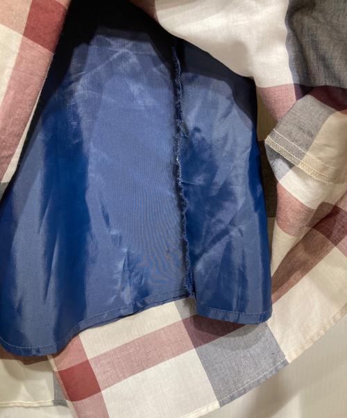 BLUE LABEL CRESTBRIDGE（ブルーレーベルクレストブリッジ）BLUE LABEL CRESTBRIDGE (ブルーレーベルクレストブリッジ) ストレッチテレココンビワンピース ブラック×ブルー サイズ:38の古着・服飾アイテム
