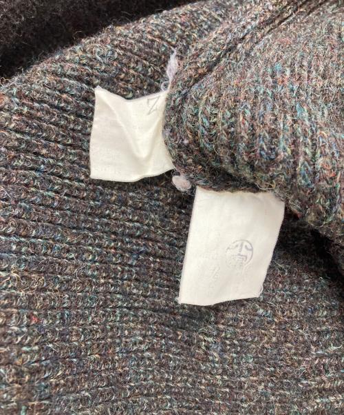 COMME des GARCONS HOMME PLUS（コムデギャルソンオムプリュス）COMME des GARCONS HOMME PLUS (コムデギャルソンオムプリュス) ラインスキッパーニット グリーン×ブラウン サイズ:FREEの古着・服飾アイテム