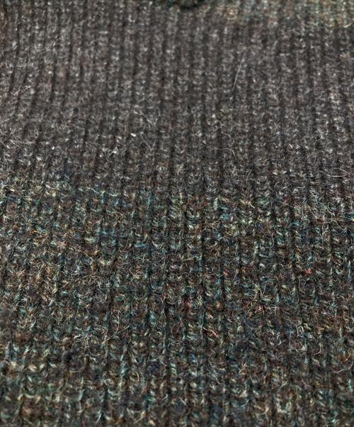 COMME des GARCONS HOMME PLUS（コムデギャルソンオムプリュス）COMME des GARCONS HOMME PLUS (コムデギャルソンオムプリュス) ラインスキッパーニット グリーン×ブラウン サイズ:FREEの古着・服飾アイテム