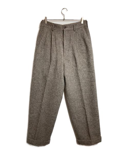 COMME des GARCONS HOMME（コムデギャルソン オム）COMME des GARCONS HOMME (コムデギャルソン オム) ミックスウールタックワイドパンツ グレー サイズ:Ｌの古着・服飾アイテム