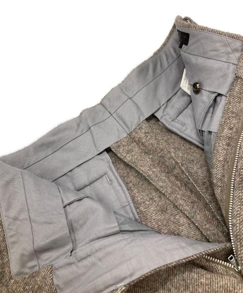 COMME des GARCONS HOMME（コムデギャルソン オム）COMME des GARCONS HOMME (コムデギャルソン オム) ミックスウールタックワイドパンツ グレー サイズ:Ｌの古着・服飾アイテム