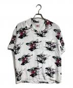 flagstuff×BUENA VISTAフラグスタフ×ブエナビスタ）の古着「風神雷神ハワイアンシャツ/Fujin and Raijin Aloha shirt」｜ホワイト