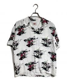 flagstuff×BUENA VISTA（フラグスタフ×ブエナビスタ）の古着「風神雷神ハワイアンシャツ/Fujin and Raijin Aloha shirt」｜ホワイト
