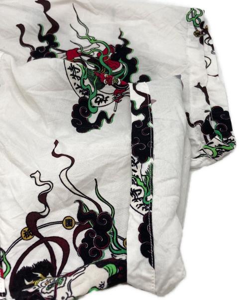 flagstuff（フラグスタフ）FLAGSTUFF (フラグスタフ) BUENA VISTA (ブエナビスタ) 風神雷神ハワイアンシャツ/Fujin and Raijin Aloha shirt ホワイト サイズ:Ｍの古着・服飾アイテム
