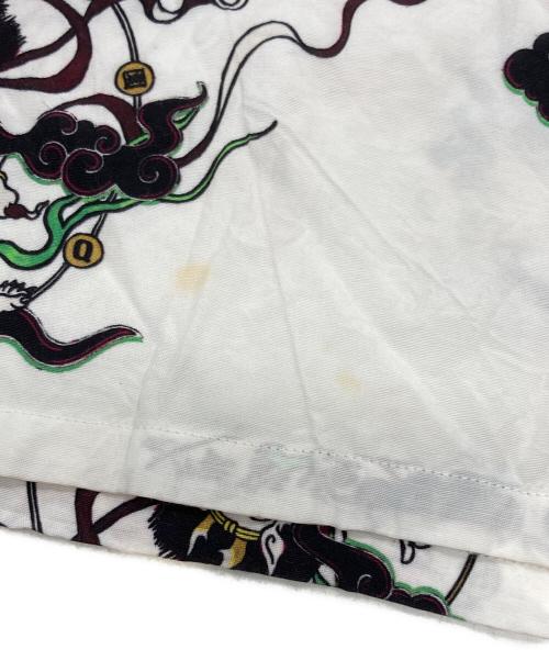 flagstuff（フラグスタフ）FLAGSTUFF (フラグスタフ) BUENA VISTA (ブエナビスタ) 風神雷神ハワイアンシャツ/Fujin and Raijin Aloha shirt ホワイト サイズ:Ｍの古着・服飾アイテム