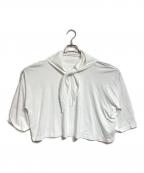 MM6 Maison Margielaエムエムシックスメゾンマルジェラ）の古着「ドッキングカットソー/Docking top」｜ホワイト