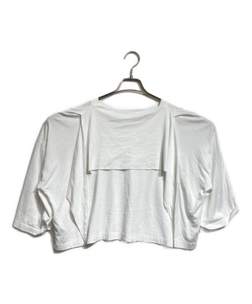 MM6 Maison Margiela（エムエムシックスメゾンマルジェラ）MM6 Maison Margiela (エムエムシックスメゾンマルジェラ) ドッキングカットソー/Docking top  ホワイト サイズ:Sの古着・服飾アイテム