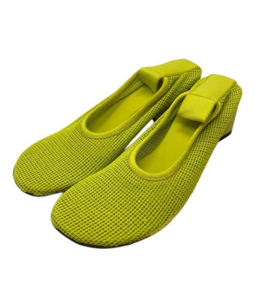 BOTTEGA VENETA（ボッテガベネタ）BOTTEGA VENETA (ボッテガベネタ) メッシュバレーシューズ/Ballet shoes グリーン サイズ:35 1/2の古着・服飾アイテム