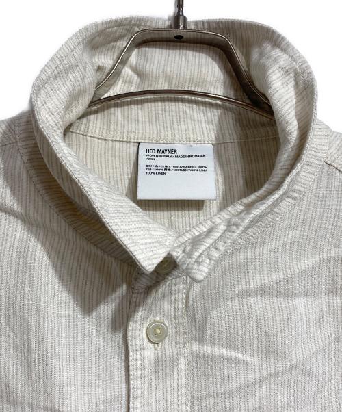 Hed Mayner（ヘド メイナー）Hed Mayner (ヘド メイナー) リネンストライプシャツ/Linen Striped Shirt アイボリー サイズ:Ｌの古着・服飾アイテム
