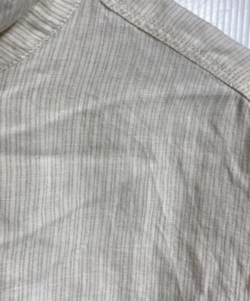 Hed Mayner（ヘド メイナー）Hed Mayner (ヘド メイナー) リネンストライプシャツ/Linen Striped Shirt アイボリー サイズ:Ｌの古着・服飾アイテム