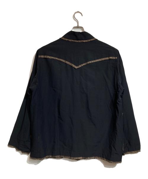 ANTHEMA（アンセムエー）ANTHEMA (アンセムエー) WOOL RAYON TROPICAL EMBROIDERY JACKET ブラック サイズ:Lの古着・服飾アイテム