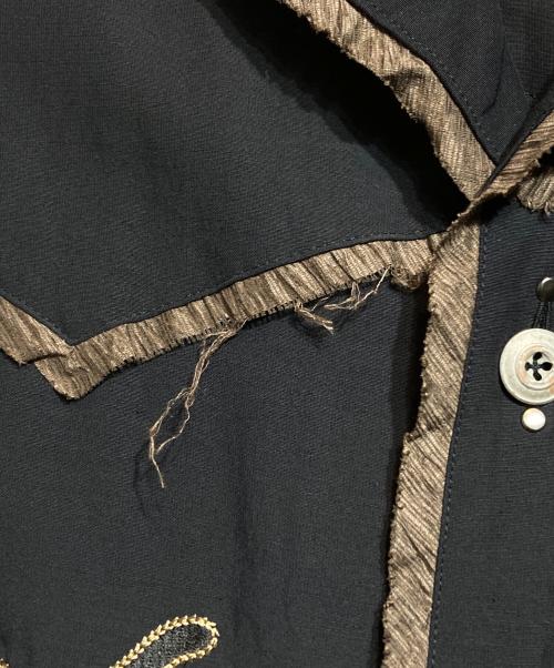 ANTHEMA（アンセムエー）ANTHEMA (アンセムエー) WOOL RAYON TROPICAL EMBROIDERY JACKET ブラック サイズ:Lの古着・服飾アイテム